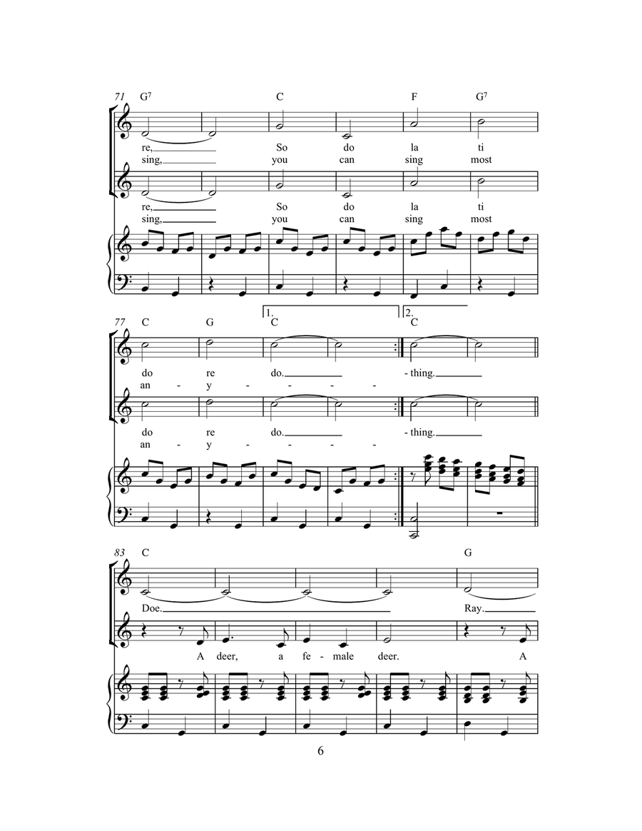 Do-Re-Mi (from The Sound of Music) (arr. Rick Hein) 2-Part scores gallery preview page 6