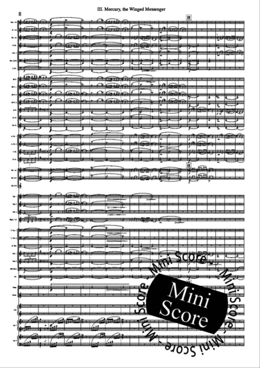 The Planets Concert Band scores gallery preview page 52