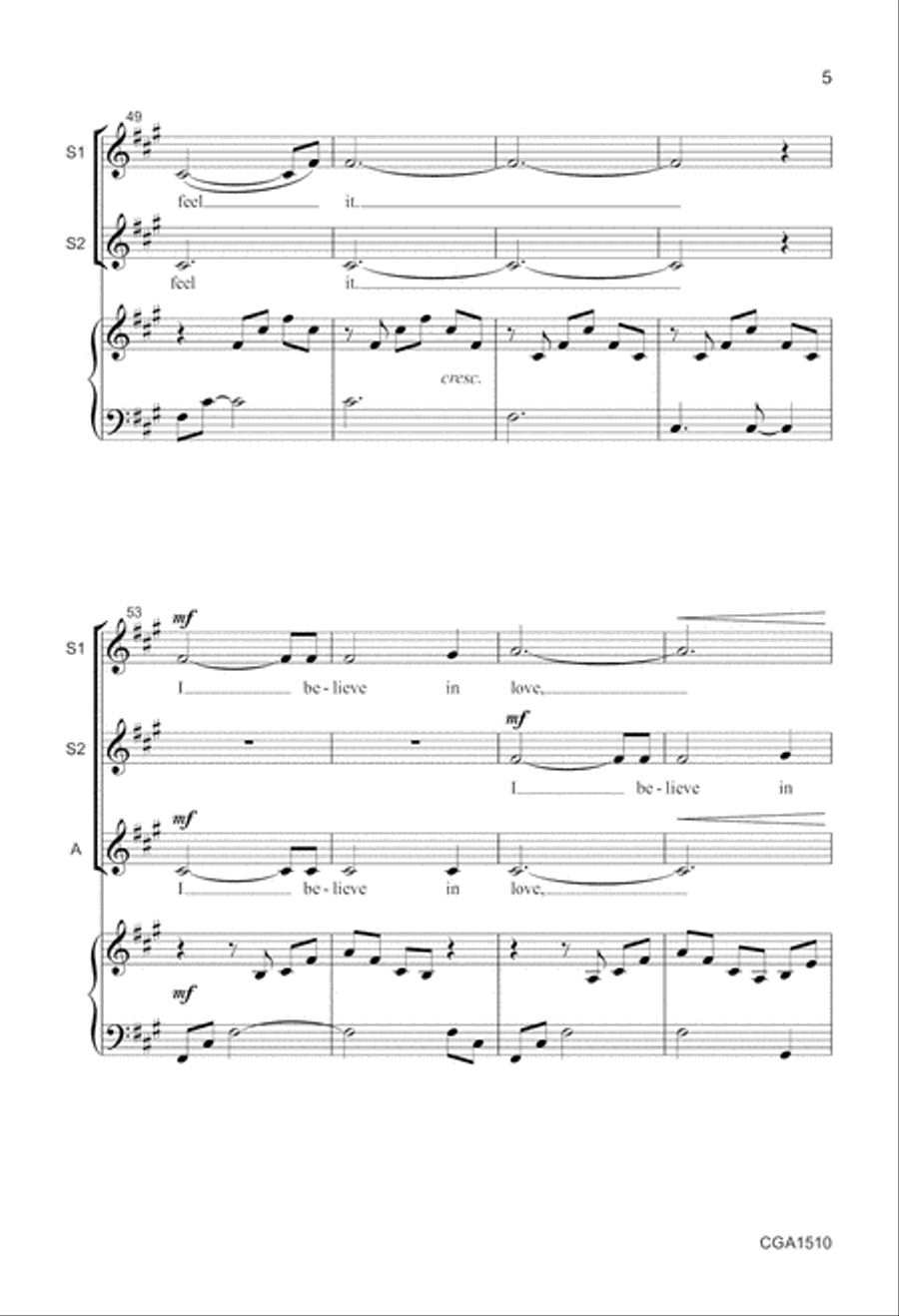 I Believe (SSA) SSA scores gallery preview page 5
