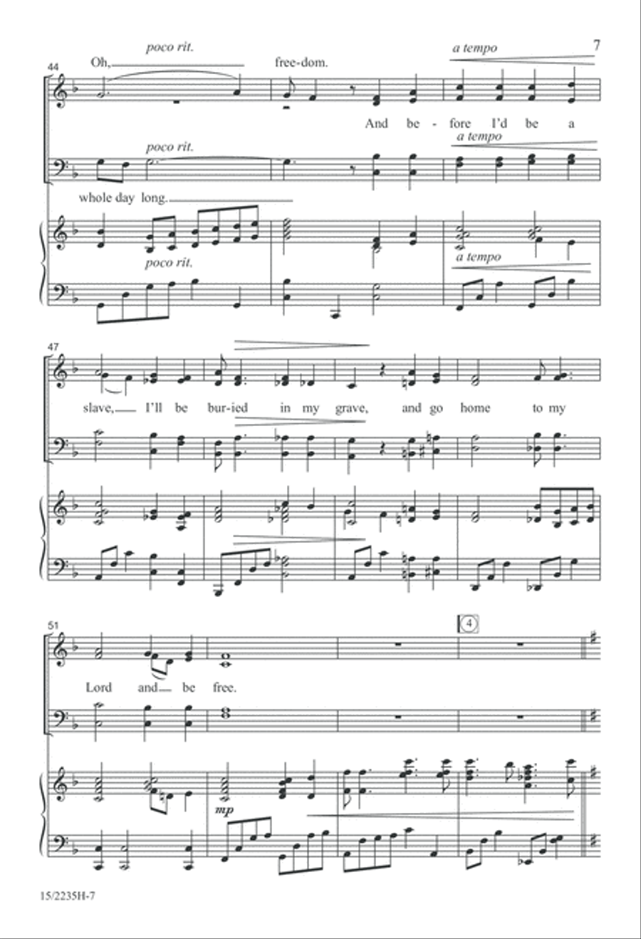 Song of Freedom 4-Part scores gallery preview page 8