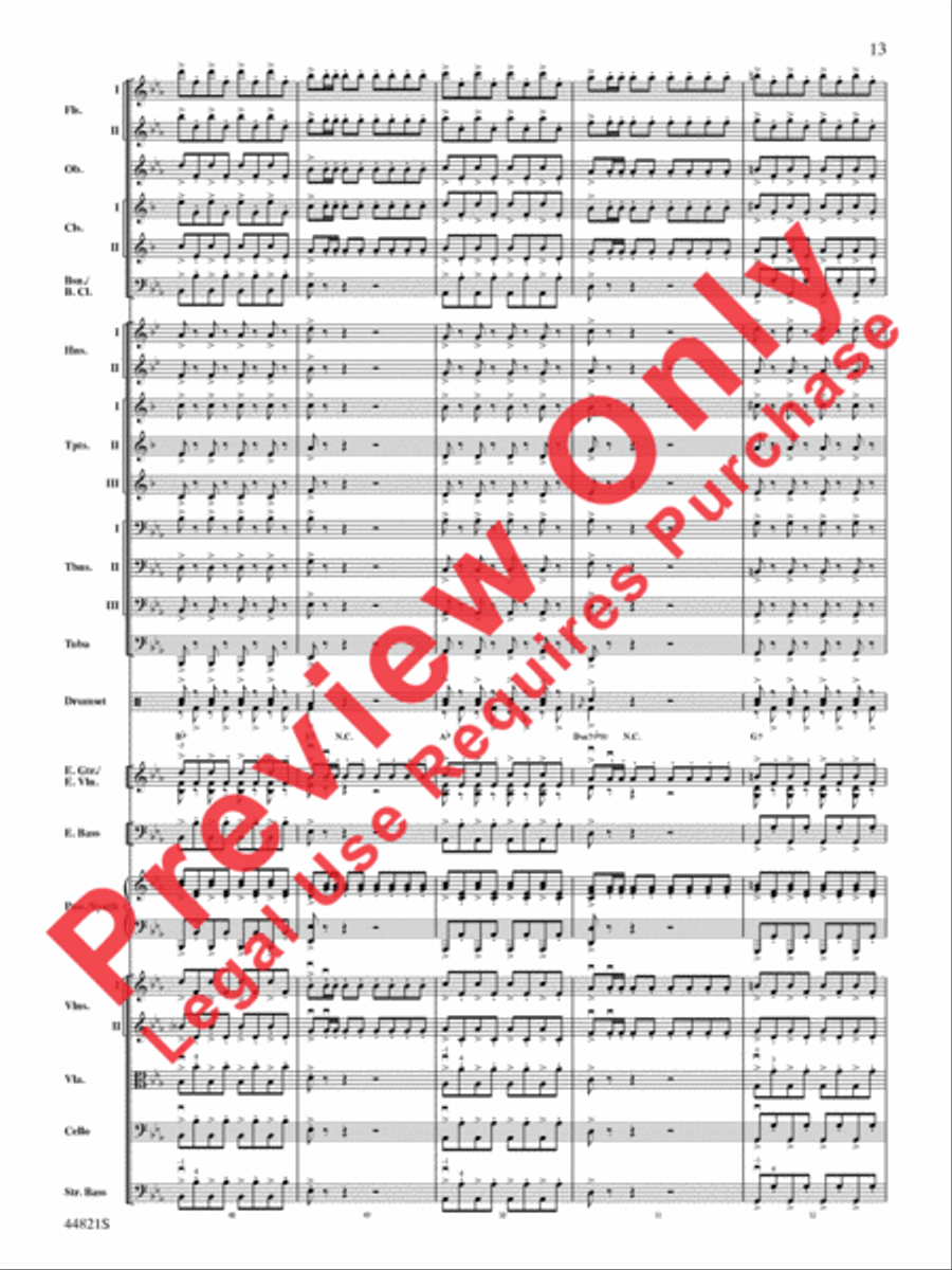 Dreams of Fireflies (On a Christmas Night) Full Orchestra scores gallery preview page 14
