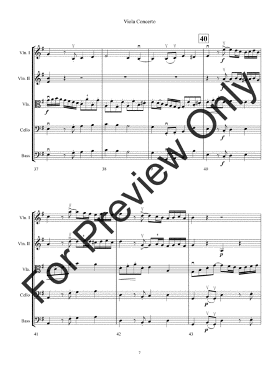 Viola Concerto String Orchestra scores gallery preview page 10