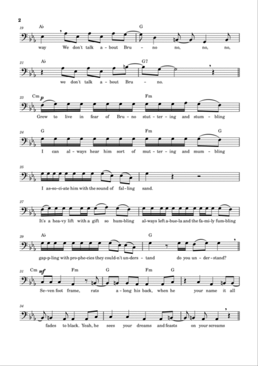 We Don't Talk About Bruno Trombone Solo scores gallery preview page 2