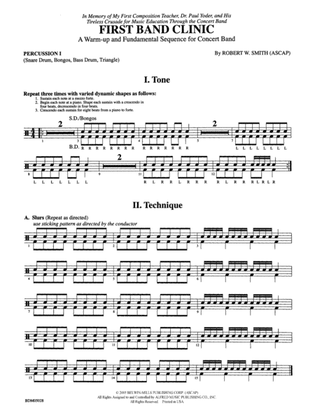 First Band Clinic (A Warm-Up and Fundamental Sequence for Concert Band): 1st Percussion