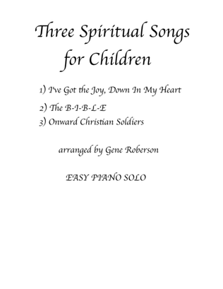 Book cover for Three Spiritual Songs EASY PIANO