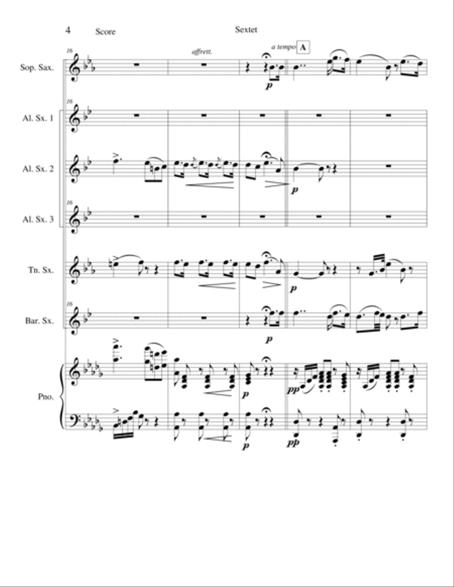 Sextet - from Lucia di Lammermoor Woodwind Ensemble scores gallery preview page 4