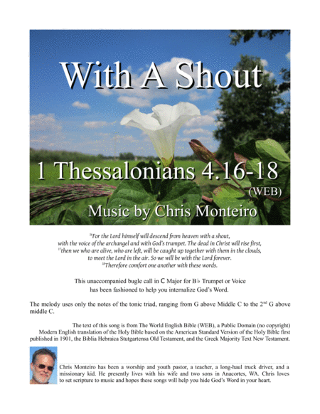 With A Shout (1 Thessalonians 4.16-18 WEB) image number null