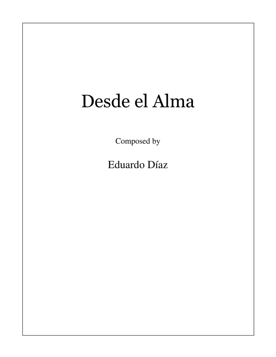 Desde el Alma Classical Guitar scores gallery preview page 1
