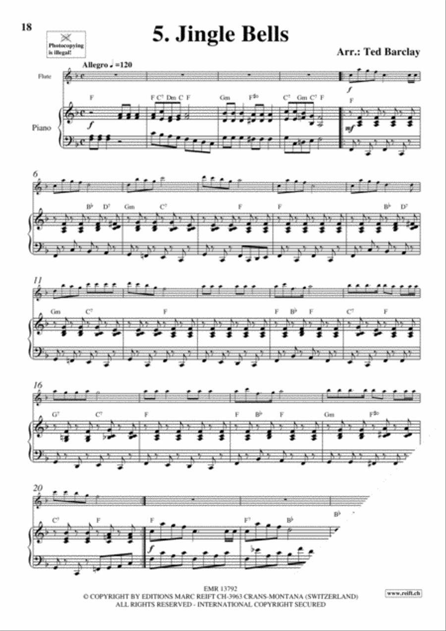 10 Easy Christmas Solos Flute Solo scores gallery preview page 7