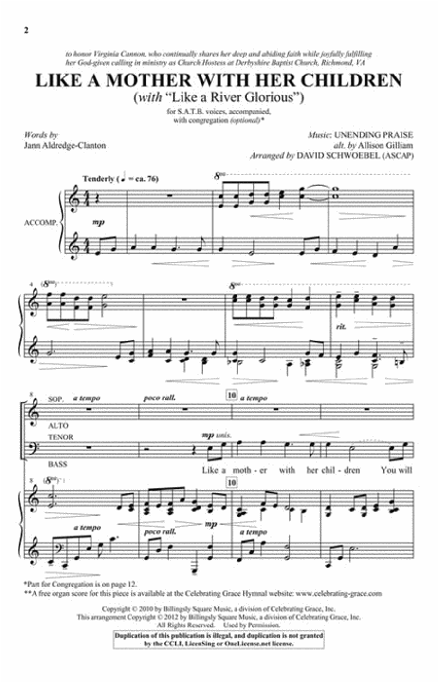 Like A Mother With Her Children 4-Part scores gallery preview page 2
