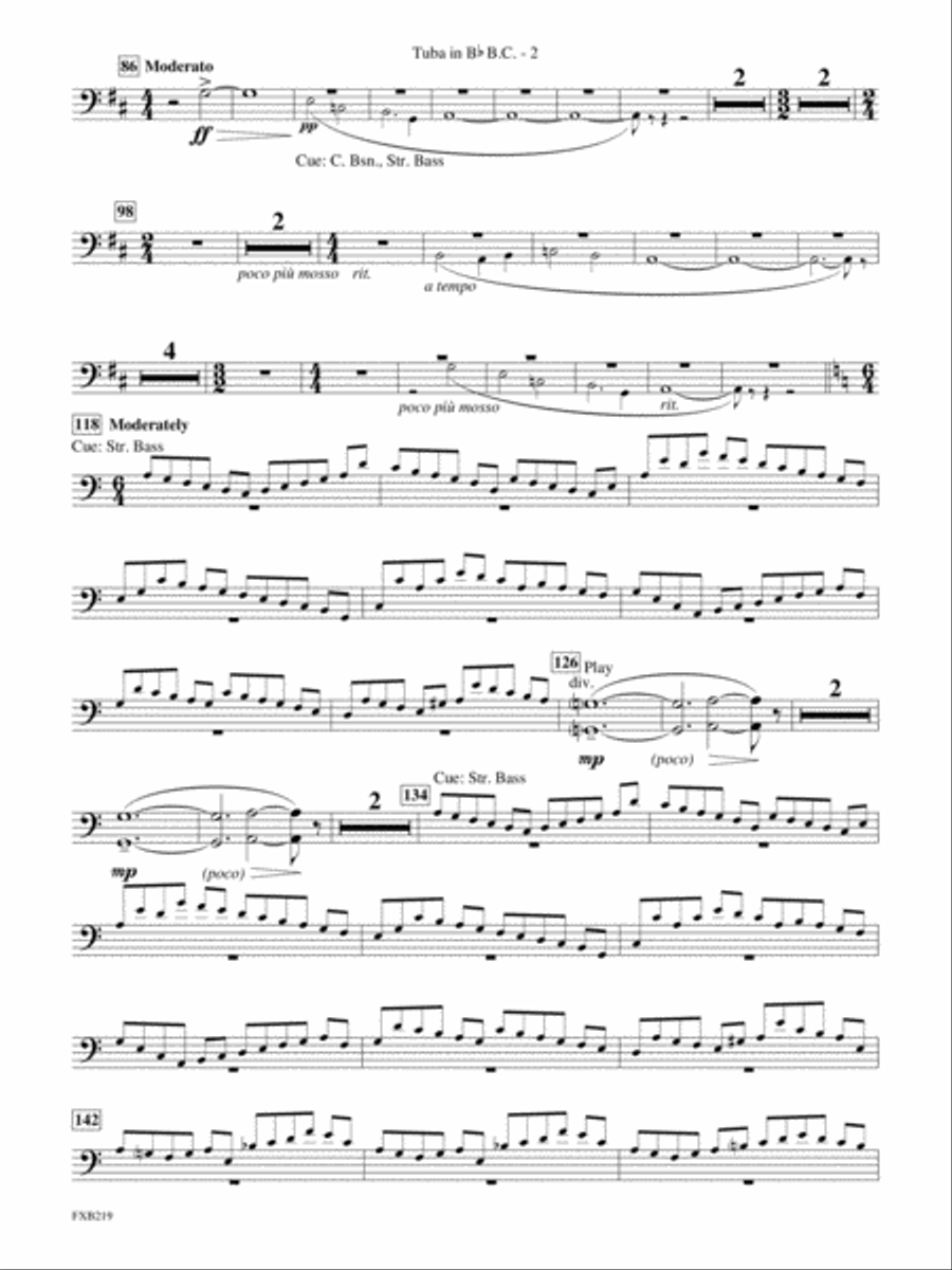 Russian Christmas Music: (World Part) B-flat Tuba B.C. Concert Band scores gallery preview page 2