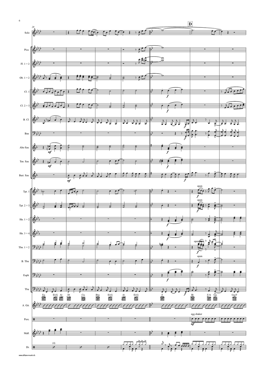 Tears In Heaven Concert Band scores gallery preview page 6