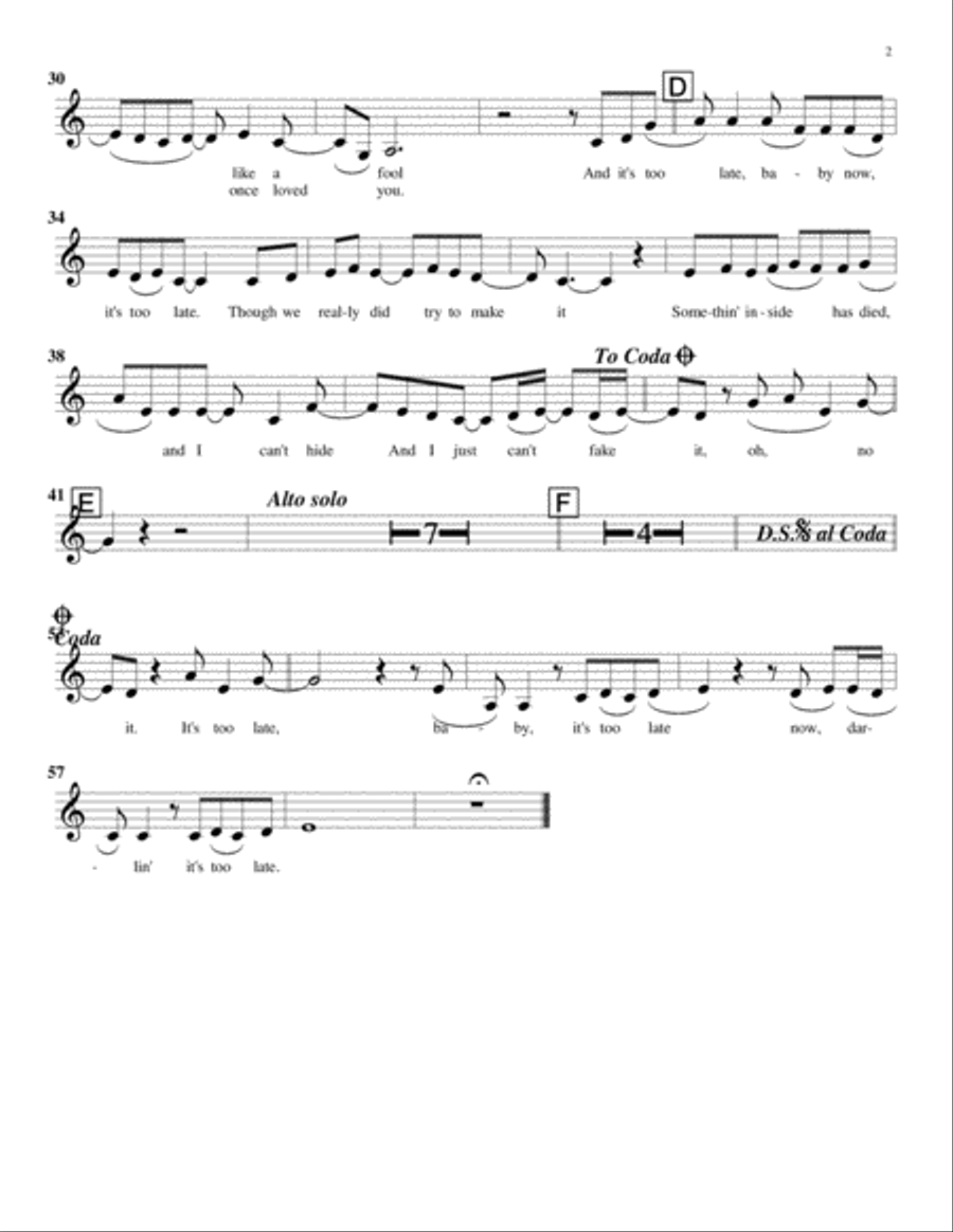 It's Too Late Jazz Ensemble scores gallery preview page 3
