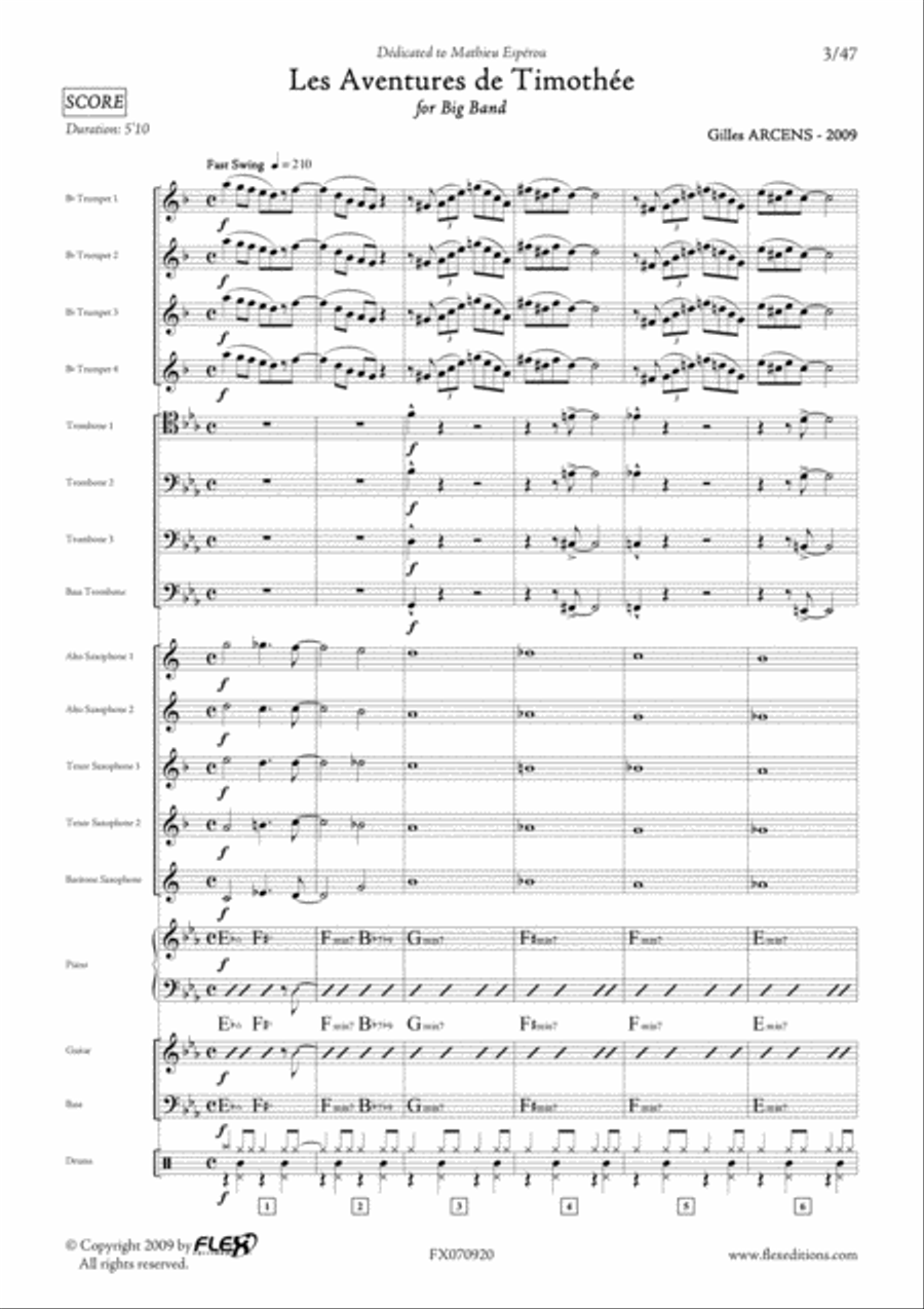 Les aventures de timothee Big Band scores gallery preview page 3