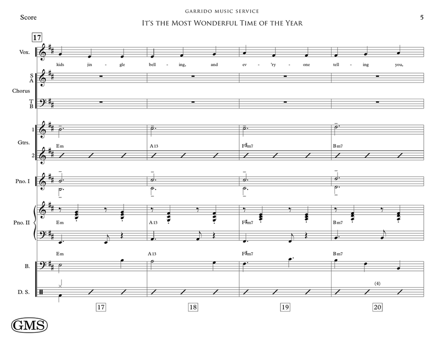 It's The Most Wonderful Time Of The Year Choir scores gallery preview page 5