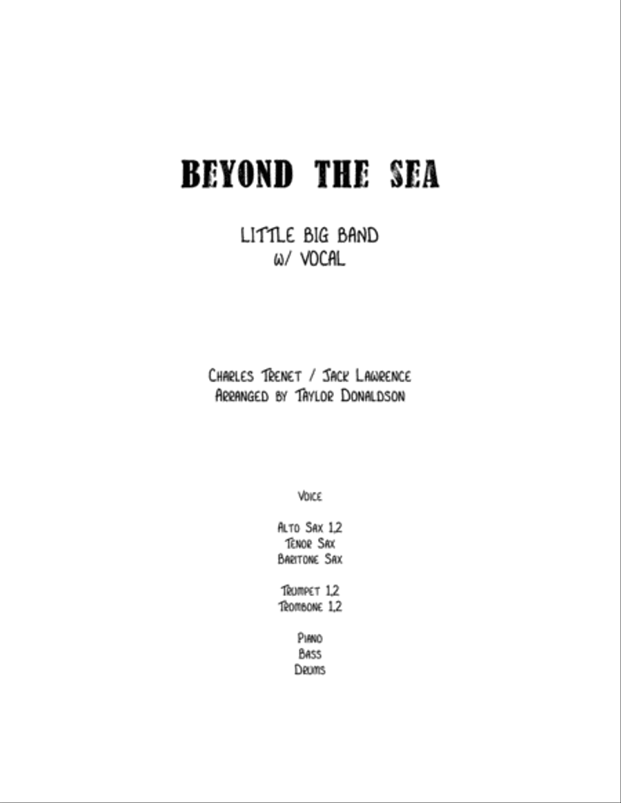 Beyond The Sea Beyond The Sea Jazz Ensemble scores gallery preview page 1