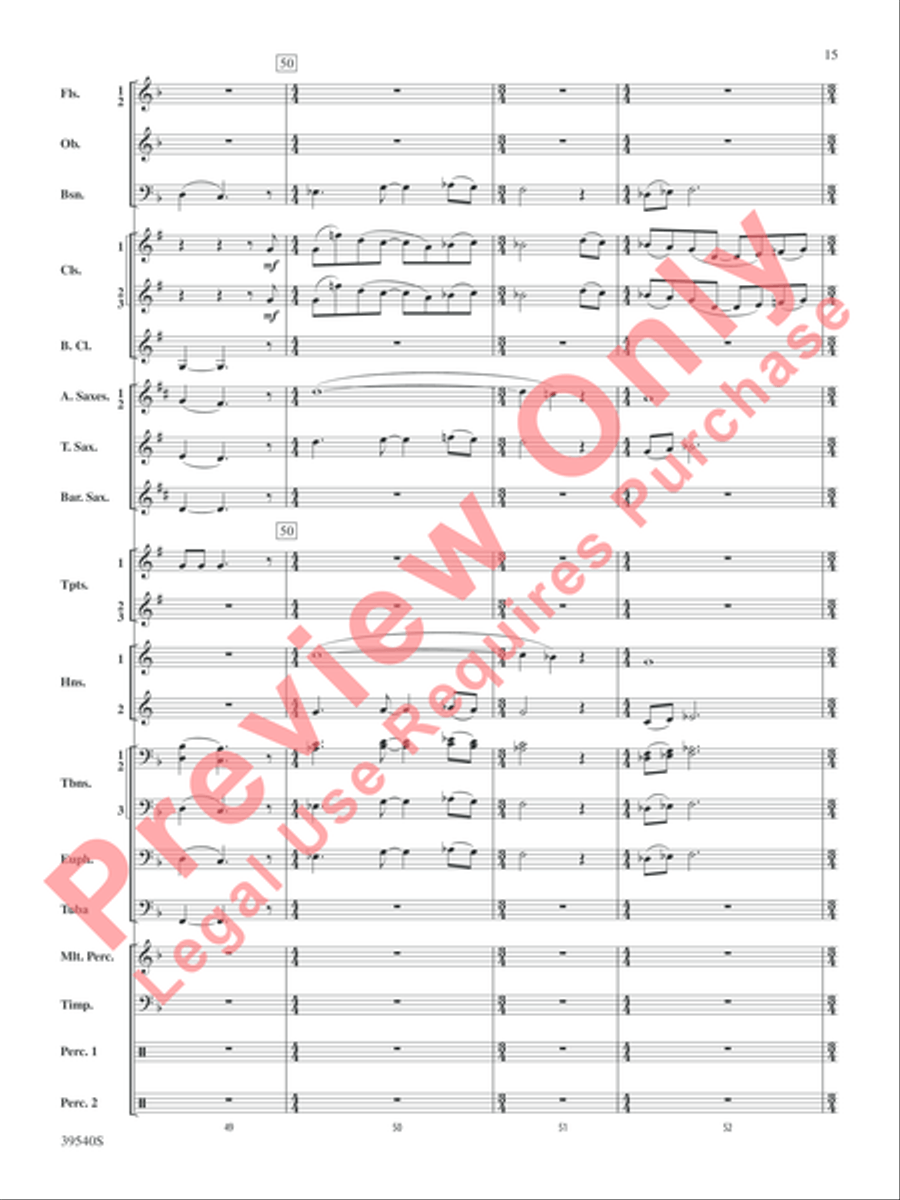 Carols from the British Isles Concert Band scores gallery preview page 16