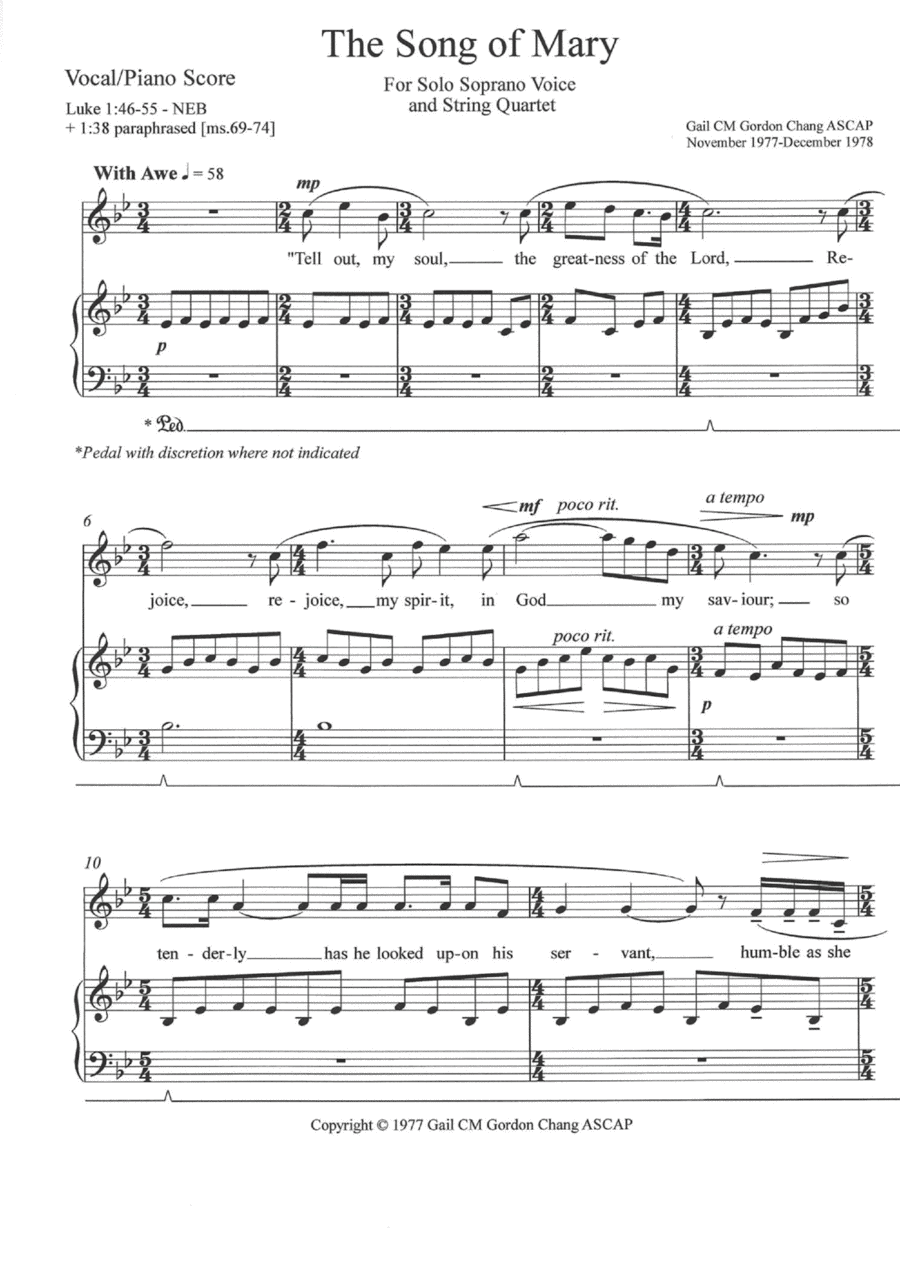 The Song of Mary The Song of Mary Voice scores gallery preview page 1