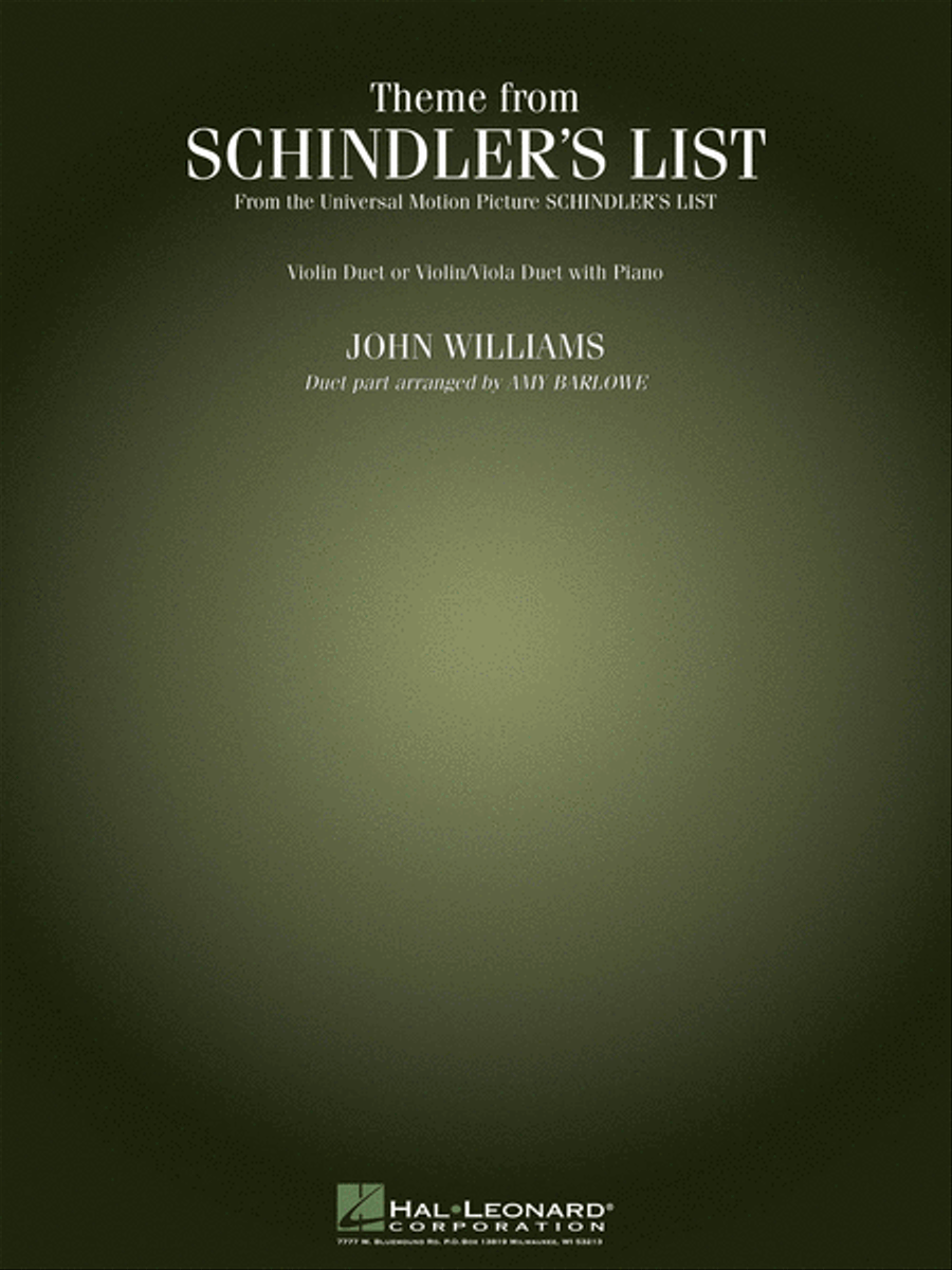 Book cover for Theme from Schindler's List