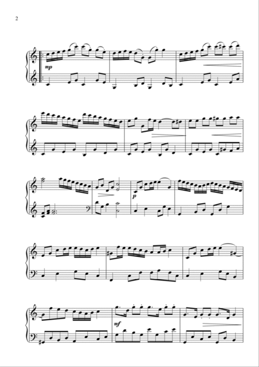 Sonatina in C Major, Op.9 Nr.3 Piano Solo scores gallery preview page 2