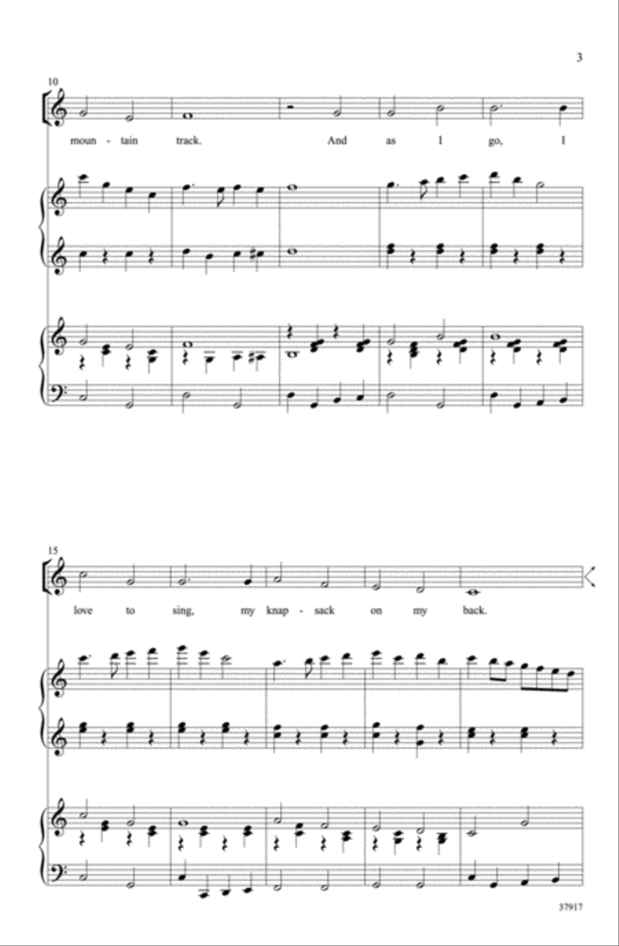 The Happy Wanderer Choir scores gallery preview page 2