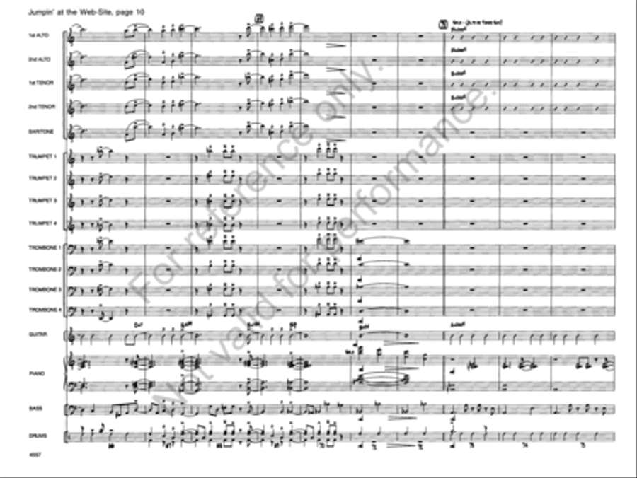 Jumpin' At the Website Jazz Ensemble scores gallery preview page 10