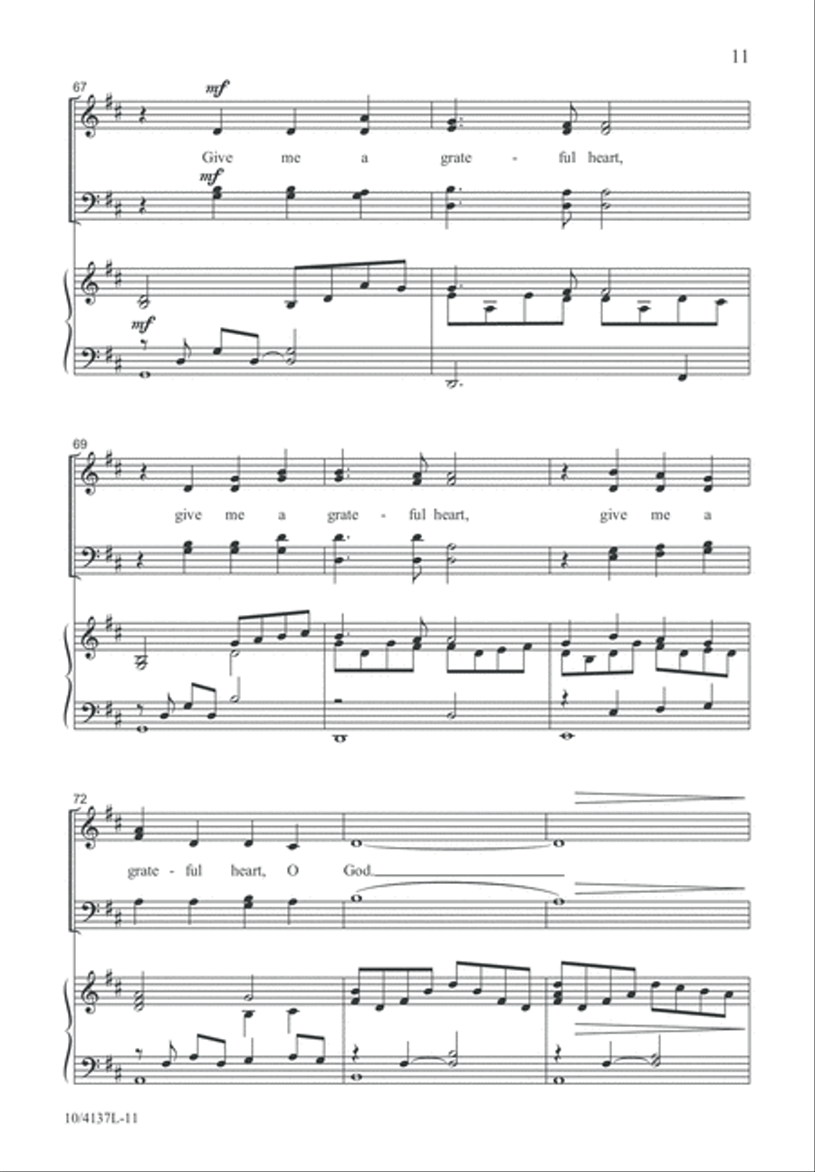 Give Me a Grateful Heart 4-Part scores gallery preview page 12