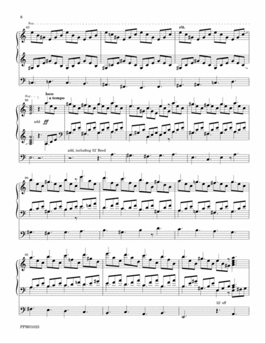 Toccata in A Minor Organ scores gallery preview page 10