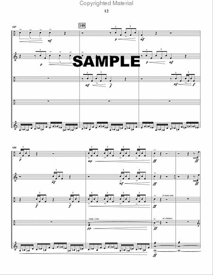 Sacrificial Rite Percussion Ensemble scores gallery preview page 4