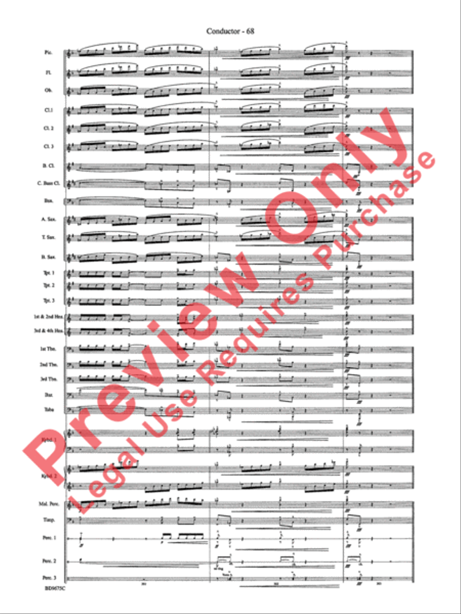 Twelve Seconds to the Moon Concert Band scores gallery preview page 71