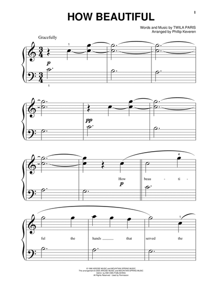 How Beautiful (arr. Phillip Keveren) by Twila Paris Easy Piano - Digital Sheet Music