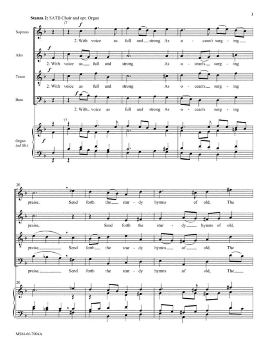 Rejoice, O Pilgrim Throng! (Full Score and Instrumental Parts) Choir scores gallery preview page 3