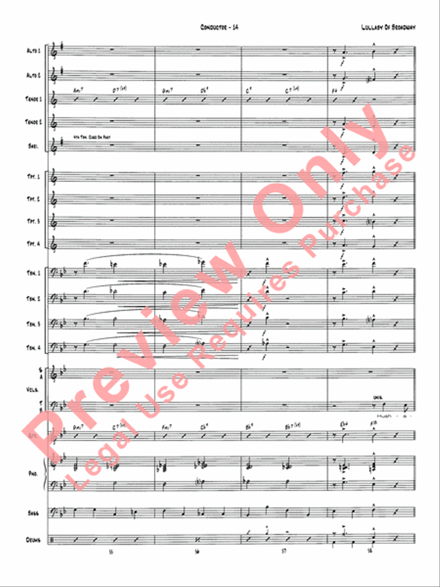 Lullaby of Broadway Jazz Ensemble scores gallery preview page 17
