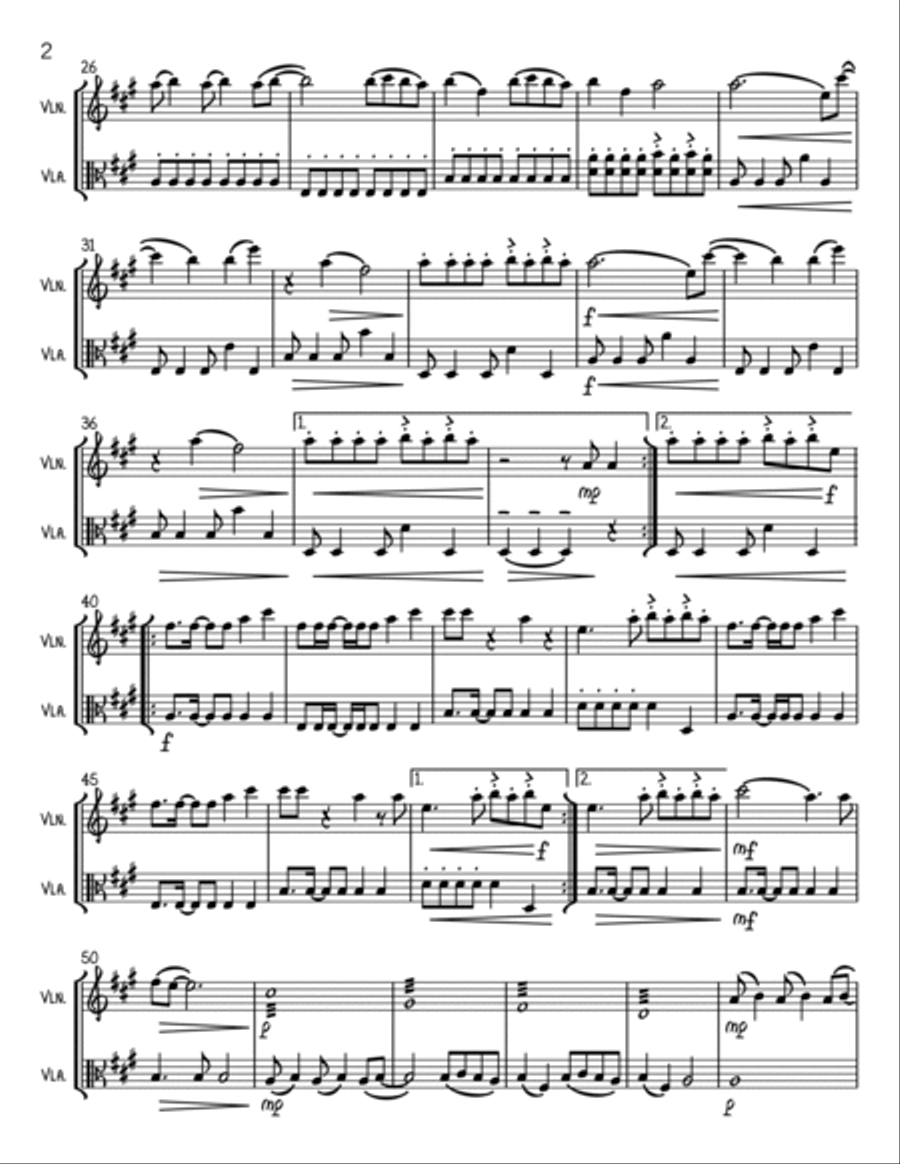 Wildest Dreams String Duet scores gallery preview page 2