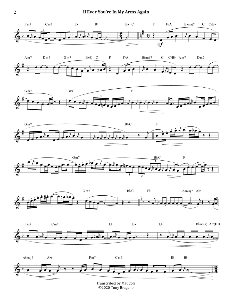 If Ever You're In My Arms Again Soprano Saxophone scores gallery preview page 2