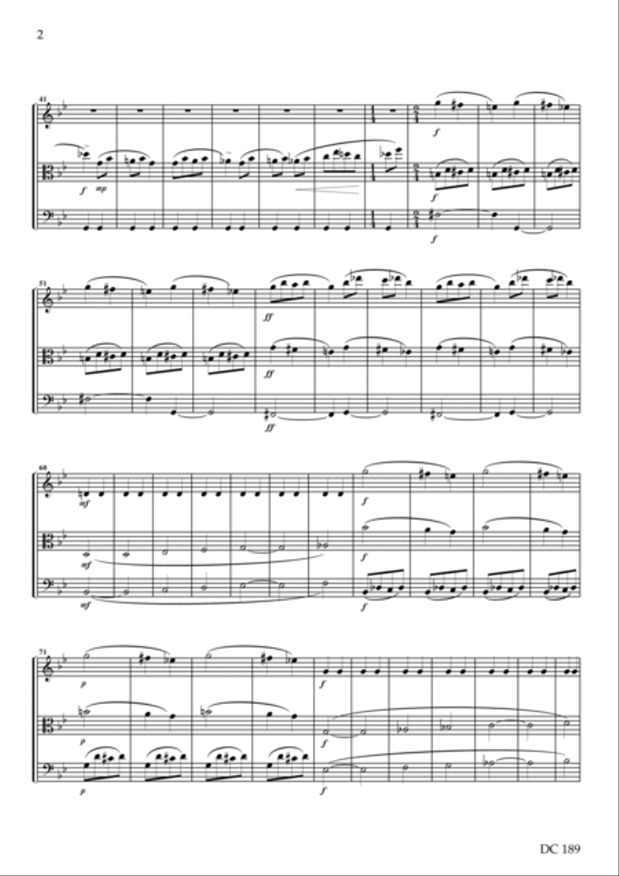 Two Movements for String Trio String Trio scores gallery preview page 2