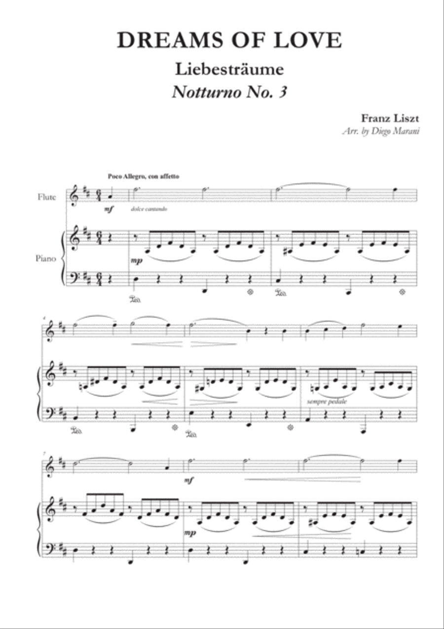 Dreams of Love No. 3 for Flute and Piano Flute Solo scores gallery preview page 3