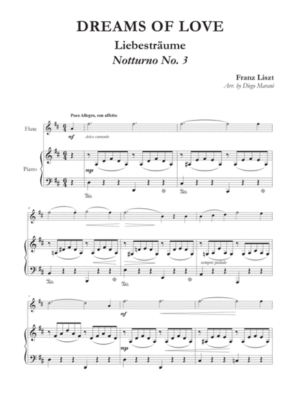Dreams of Love No. 3 for Flute and Piano image number null