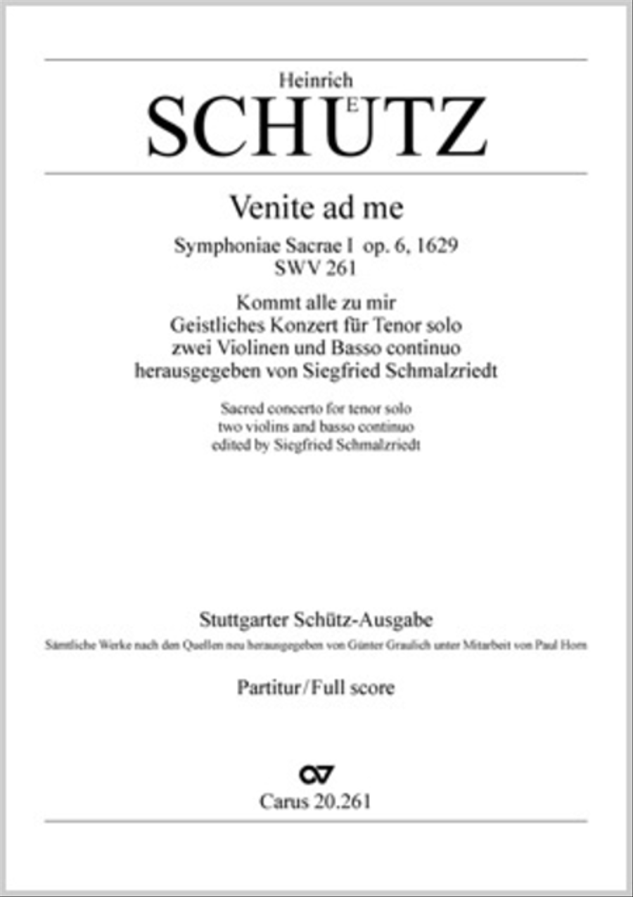 Venite ad me (Kommt alle zu mir) Tenor Voice scores gallery preview page 1