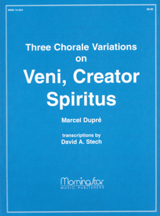 Book cover for Three Chorale Variations on Veni, Creator Spiritus