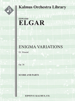 Book cover for Enigma Variations: Variations on an Original Theme, Op. 36, No. 9: Nimrod