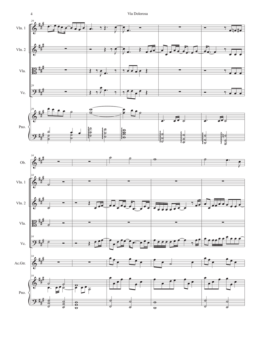 Via Dolorosa String Quartet scores gallery preview page 4