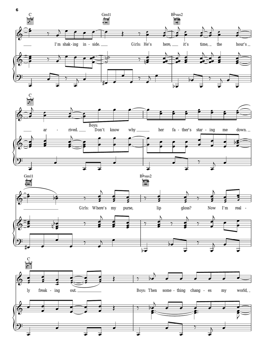 A Night To Remember Piano, Vocal, Guitar scores gallery preview page 6
