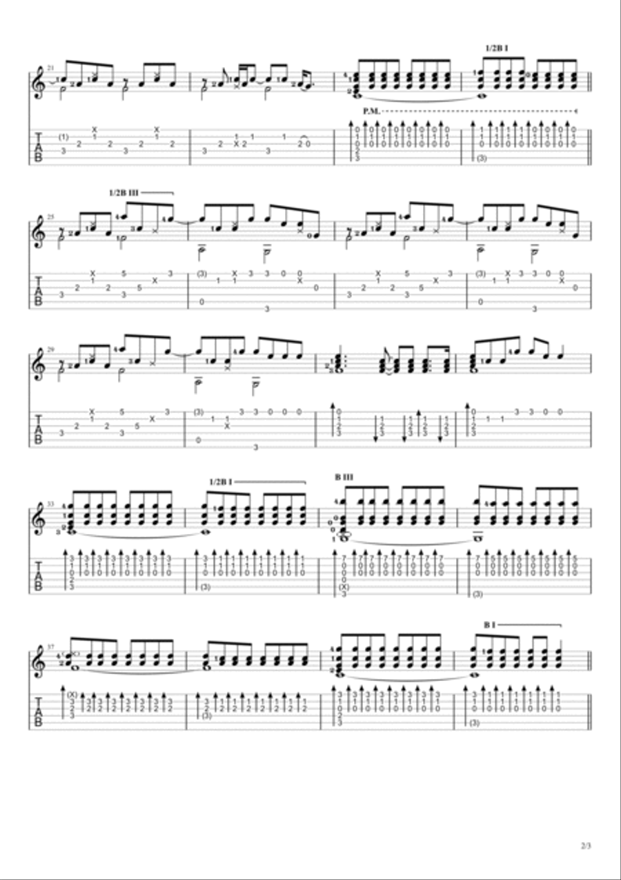 Yellow Yellow Guitar Tablature scores gallery preview page 2