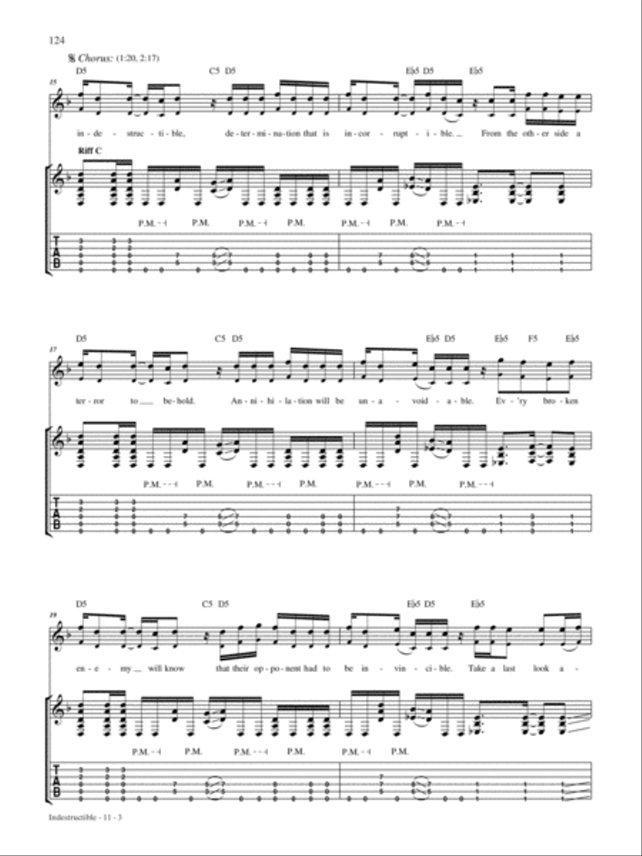 Indestructible Guitar Tablature scores gallery preview page 3