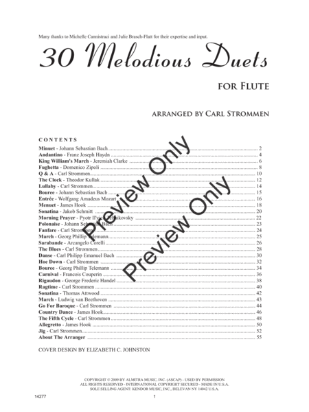 30 Melodious Duets- Flute