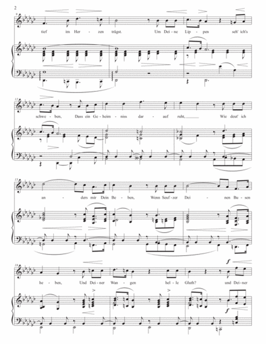 SJÖGREN: Du schaust mich an mit stummen Fragen, Op. 12 no. 1 (transposed to G-flat major)