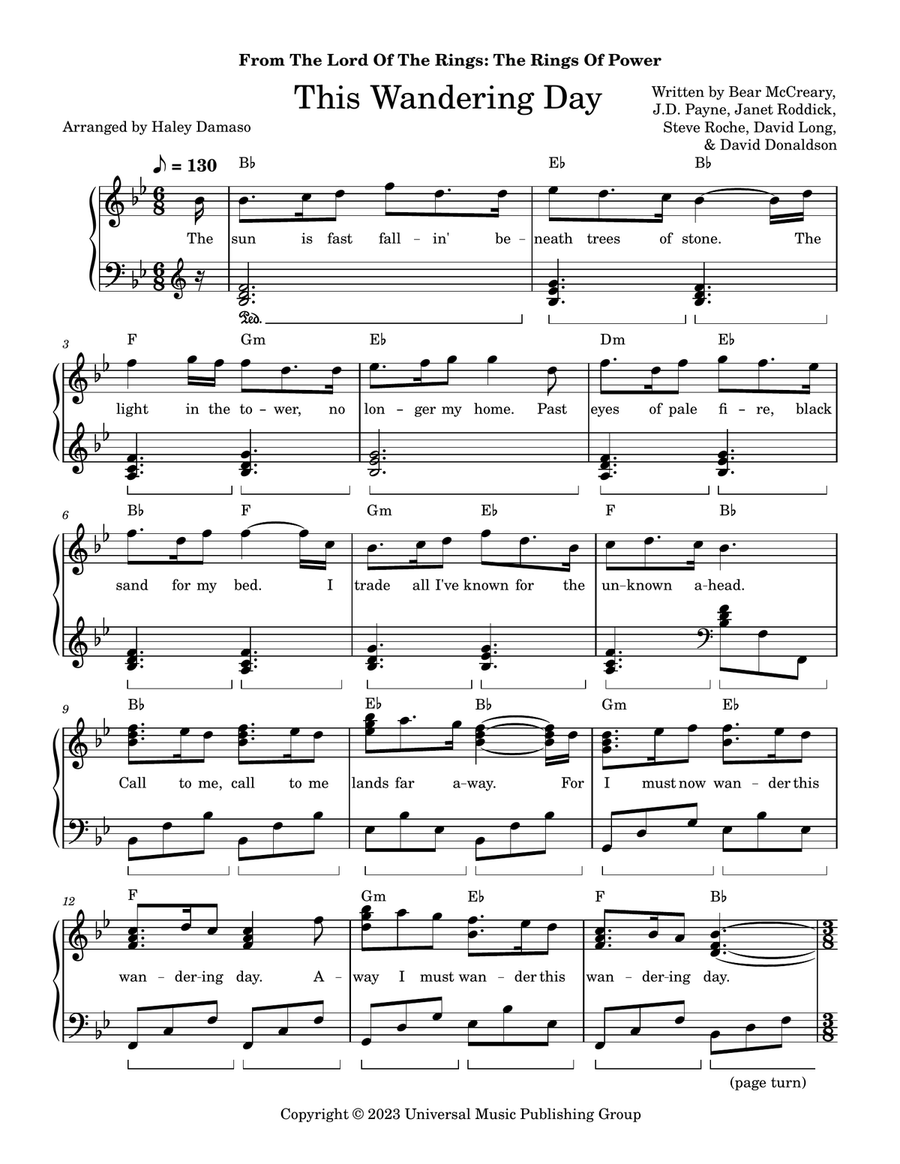 This Wandering Day This Wandering Day Piano Solo scores gallery preview page 1