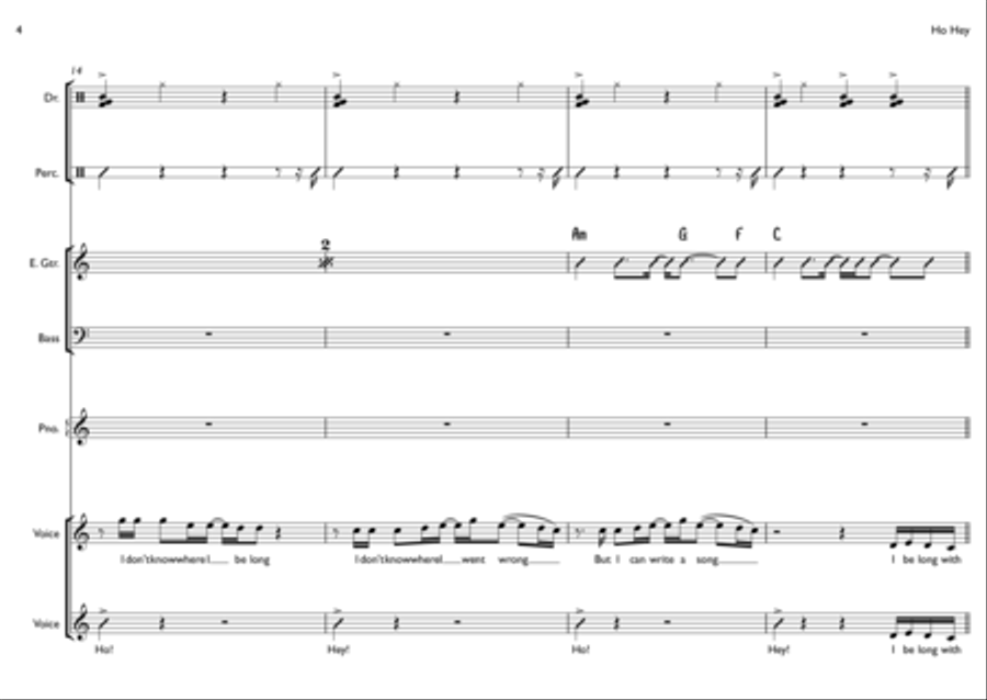 Ho Hey Small Ensemble scores gallery preview page 4