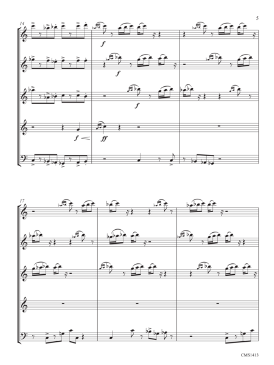 The Violent Rain's Mambo Woodwind Quintet scores gallery preview page 4